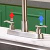 304 Stainless Steel Faucet Hot and Cold Kitchen 8inch Dual Hole Dual Handle Pull-Out Faucet Kitchen Sink