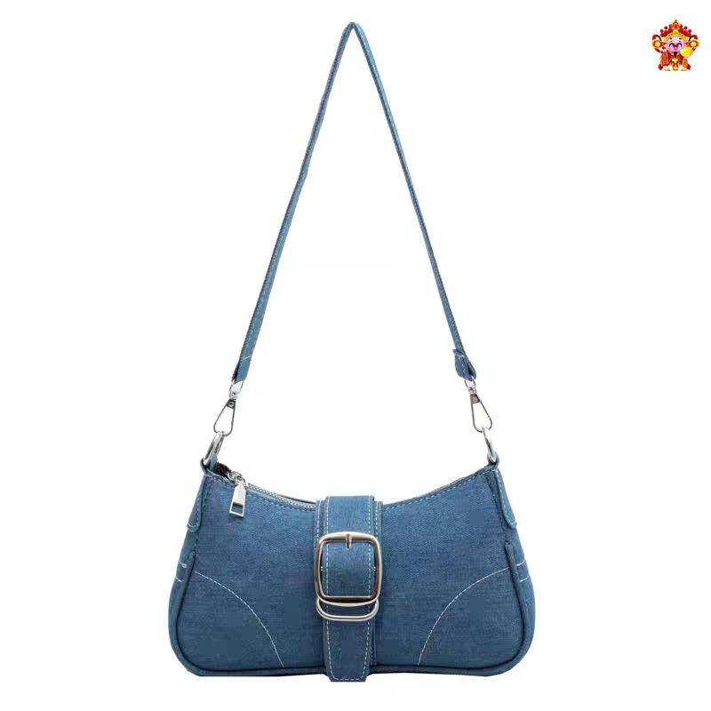 Premium Feeling Cowboy Canvas Bag Women 2025 New Hundred Chain Armpit Shoulder Bag