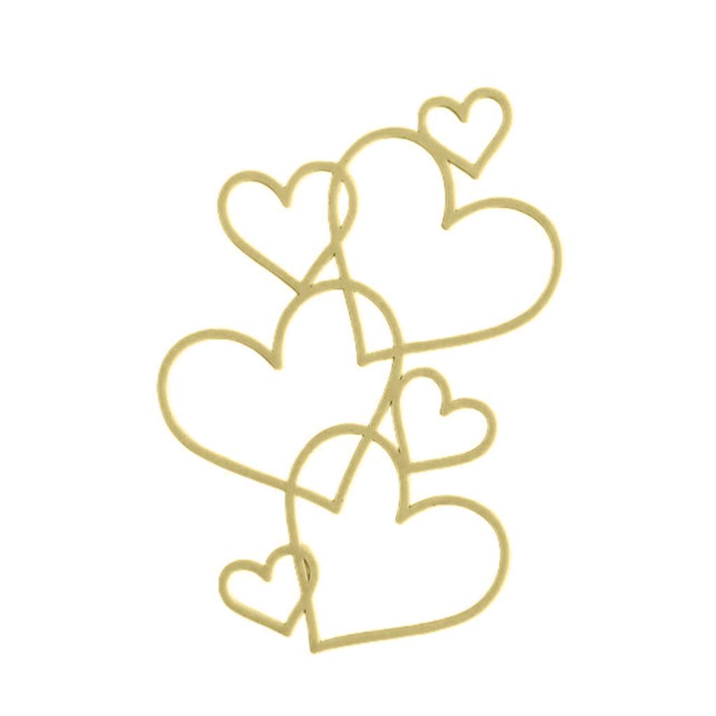 7 Hjerter Bryllupskaketopp Minimalistisk Kjærlighetshjerte Kakedekorasjon Valentinsdag Dessert Festdekorasjon