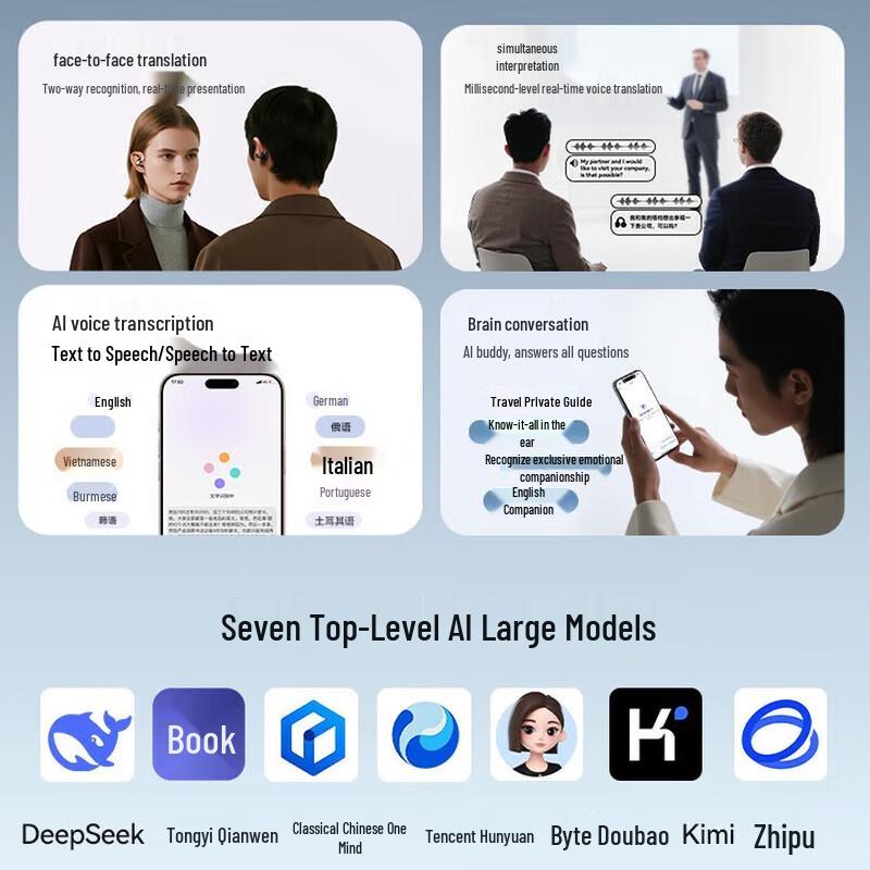 Saina G9S AI Ear-Hook Bluetooth Headset