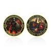 US Fire Brigade Commemorative Coin, Fire-resistant, Gold-plated, Double-sided Color Printed Embossed Metal, Commemorative Medal, Medal