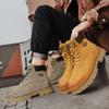 Fashion Hot Sale Male Boots All-match Men's Shoes High Top Fashion British Style Work High Top Shoes Casual Leather Handmade Short Boots