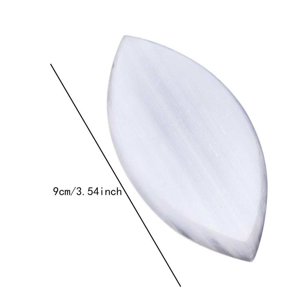 Selenite Crystal Bowl Housewarming Gift Multifunction Decorative for Men Women Storage Plate for Wedding Home Bedroom Dresser