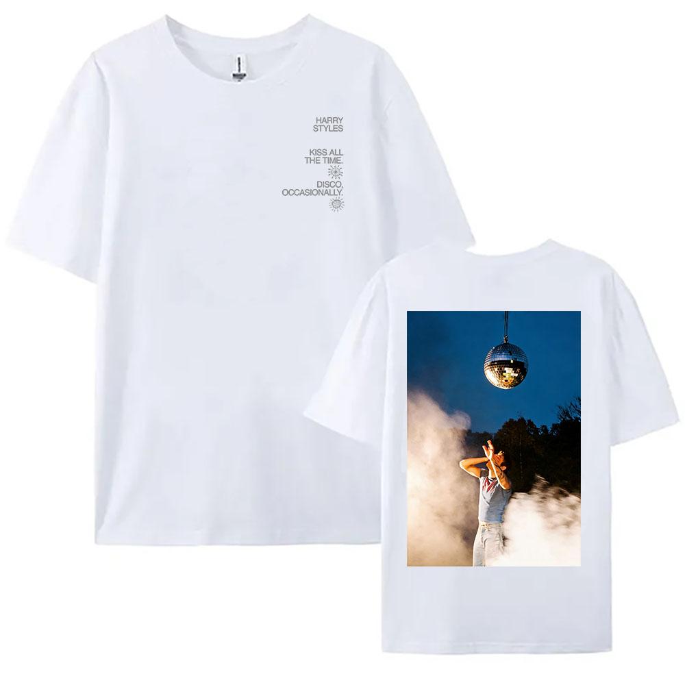 Album KISS ALL THE TIME DISCO OCCASIONALLY Print Tees Singer Harrystyles Design Graphic Tshirt Women Unisex Clothing Cotton Top