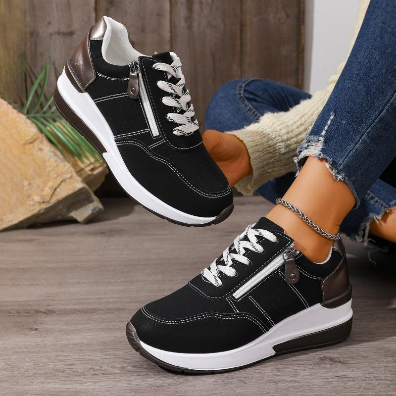 New Fashionable and Versatile Casual Shoes with Wedge Heels and Thick Soles