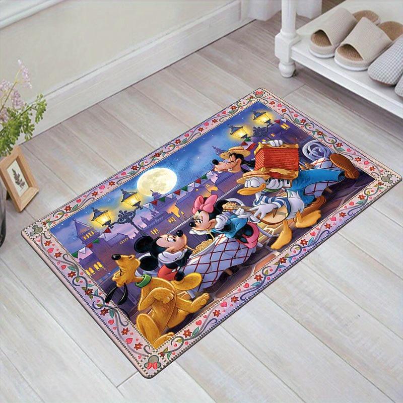 

1pc Disney Mickey Mouse and Minnie Pattern Carpet Area Rug Non slip Carpet Hand Washable Floor Mat Suitable For Living Room Bedroom Home Decor 60cm by 90cm