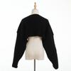 Trendy Autumn/Winter Women's Knit Shawl: Hand-knit Colorblock Batwing Sleeve Sweater Vest