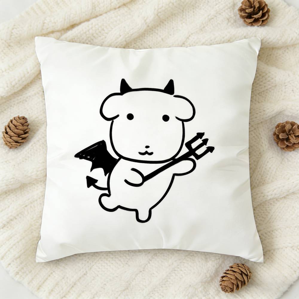 New Cute Ganadi Dog Double-Sided Printed Square Decorative Cushion Cover For Sofa Living Room Home Decor