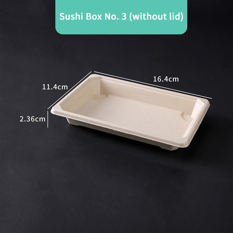 Disposable Sushi Box Home Takeaway Packaging Box Environmentally Friendly And Biodegradable Rectangular Sushi Plate Meal Box