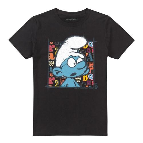 Smurfarna Unisex Vuxen Smart Smurf Alfabet T-shirt