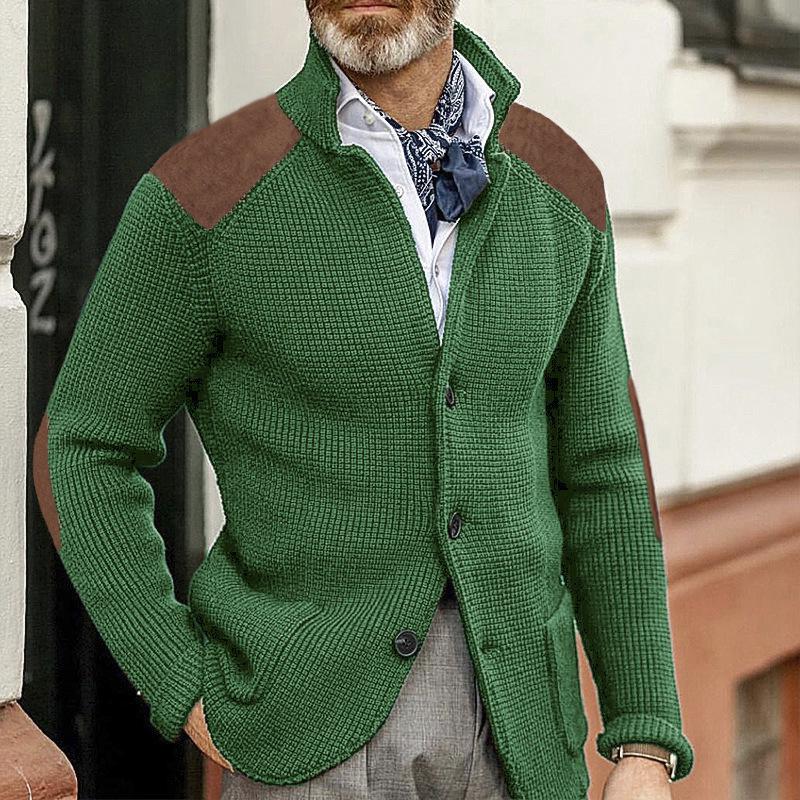 2024 Slim Fit Lapel Knit Cardigan: Autumn/Winter Plus Size Men's European & American Style