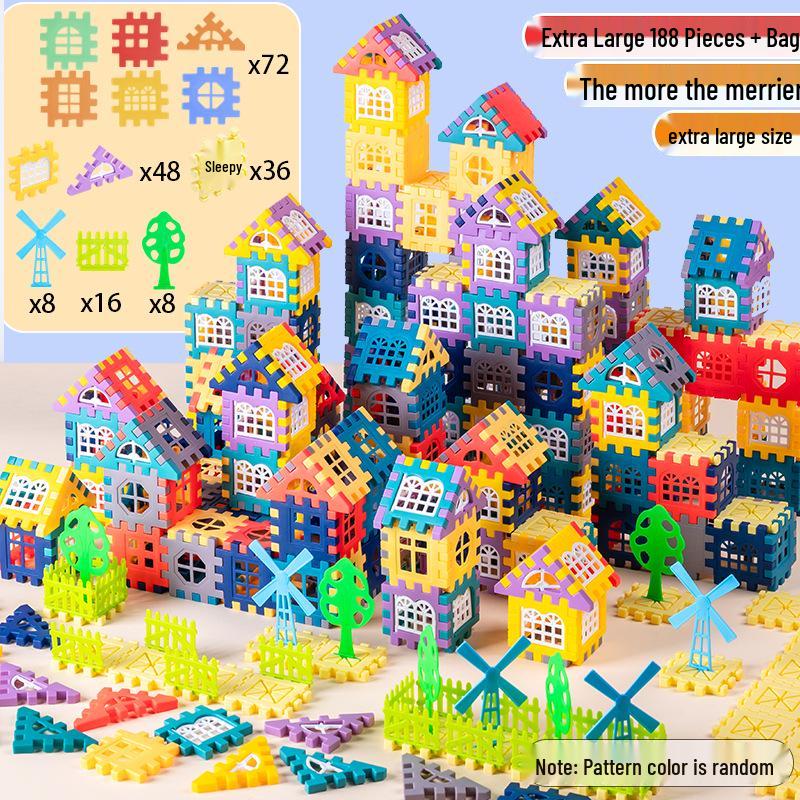 Kids' Educational Building Blocks Set with Door and Window Accessories – Ideal for Kindergarten Gifts