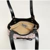 Korean Style Tote Bag With Bow & Heart Pendant Lolita Style Underarm Shoulder Bag Embossed Pattern Design Daily Commute Handbag