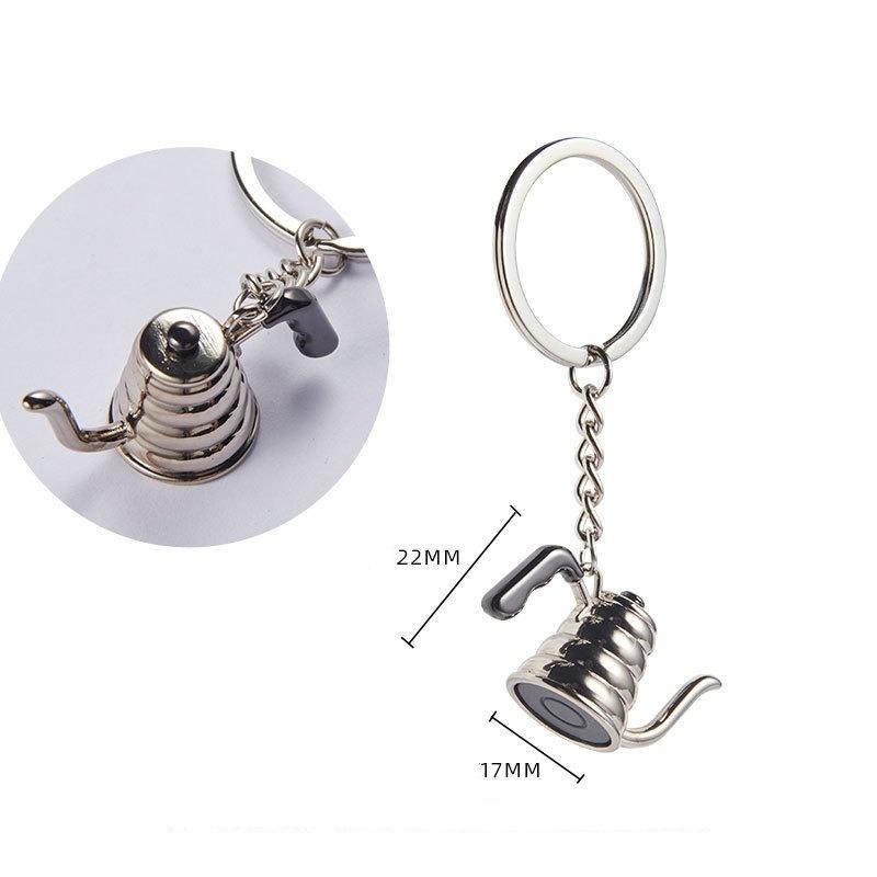 Coffee Supplies Key Chain Fashion Zinc Alloy Key Chain Coffee Appliance Accessories Design Key Chain Decoration Holiday Gift