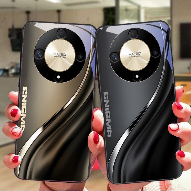 Gradient blending gray For Honor 50 70 30 90 200 X5 X5b Plus X6 X8 4G 9 X9c Smart 30 Max Magic 4 5 Pro 7 Lite glass phone case