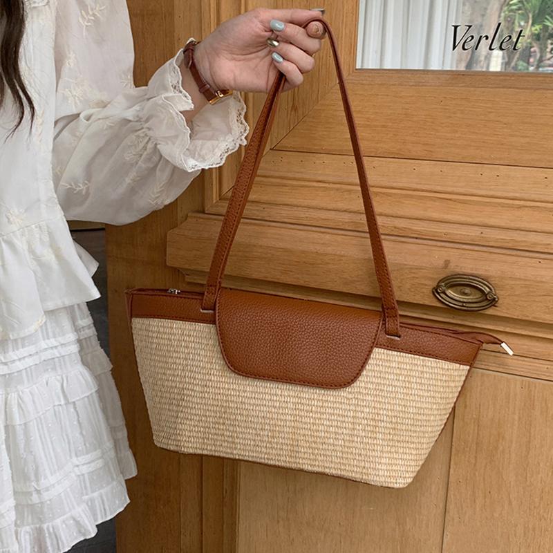 Summer Straw Woven Women Tote Bag Casual Lage Capacity Female Shoulder Bag New Fashion Luxury Designer Handbags