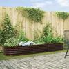 Raised Bed Brown 320 x 80 x 44 cm Steel