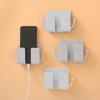 Wall Mount Phone Holder, Phone Stand For Bed, Wall Mounted Shower Phone Holder Remote Control Holder With Hooks