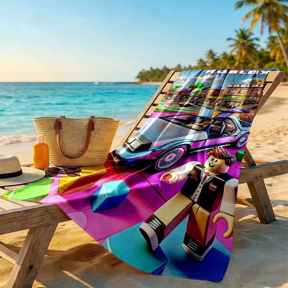 Asciugamano da Spiaggia Roblox Alta Assorbenza & Asciugatura Rapida Confortevole Leggero