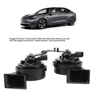 A Pair with Bracket Dual Tone Snail Horn Car Snail Horn for Tesla MODEL 3 2017‑2022 Vehicle Upgrade
