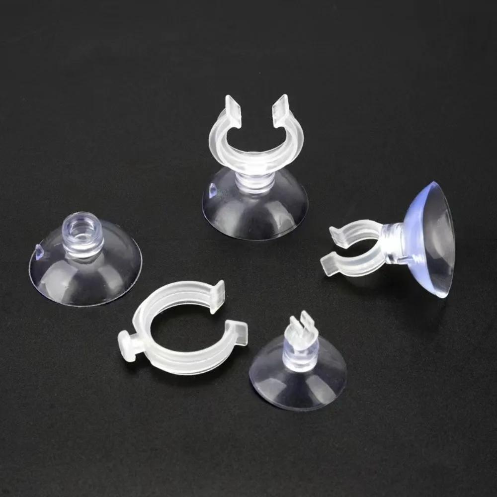 10pcs Soft PVC Aquarium Sucker with Hook Clear Fish Tank Suction Cup Strong Adsorption Multi-specification Air Hose Clamp Hose