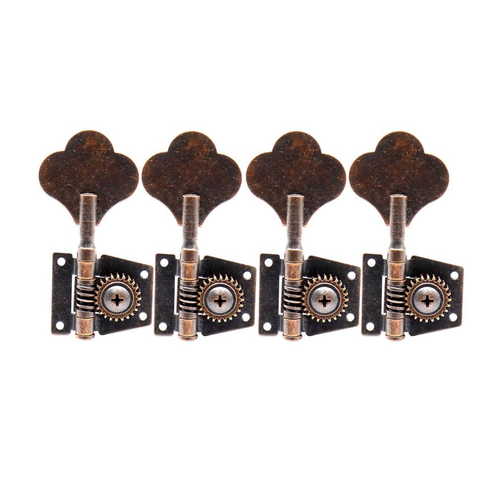 2L2R/4L/4R/1L3R/3L1R Open Gear Bass 4 String Tuners Tuning Pegs Keys Machine Heads For Bass Guitar Chrome Gold Black