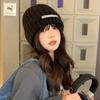 Small Label Knitted Hat Women's Autumn and Winter Outdoor Cycling Pullover Hat Versatile Thickened Ear Protection Cold Proof Woolen Hat