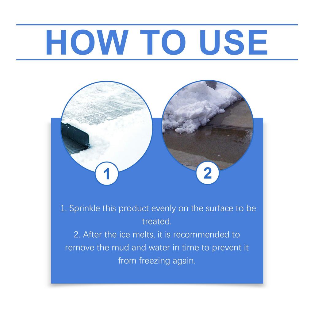 Pet Safe Ice Melting Agent Suitable For Concrete Ice Melting Snow Melting Is Effective Below -15 Degrees For Snow Removal And Icing Carrying Bag,100g