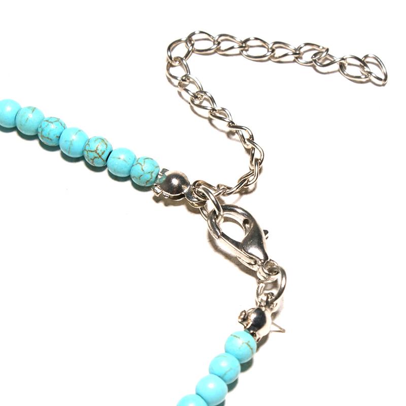 Women Bohemia Turquoise Cross Summer Beach Choker Necklace Jewelry Gift