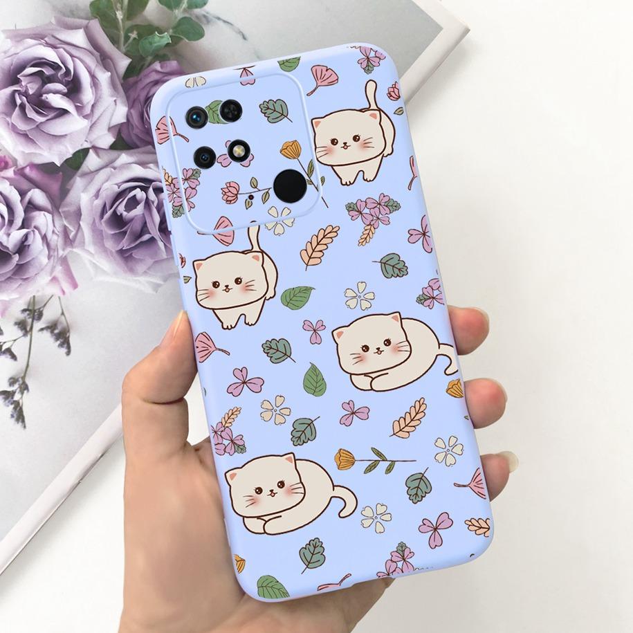 For Redmi 10C Case For Xiaomi Redmi 10 Power Cover Fashion Flower Slim Soft Silicone Phone Cases For Xiaomi Redmi 10C 10 C Funda