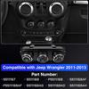 Air Conditioner Heater Control Unit, Replaces 55111167, 55111168, P55111168, 55111168AF, Compatible with Jeep Wrangler 2011-2013, 16 Pins, 1 pc (A)