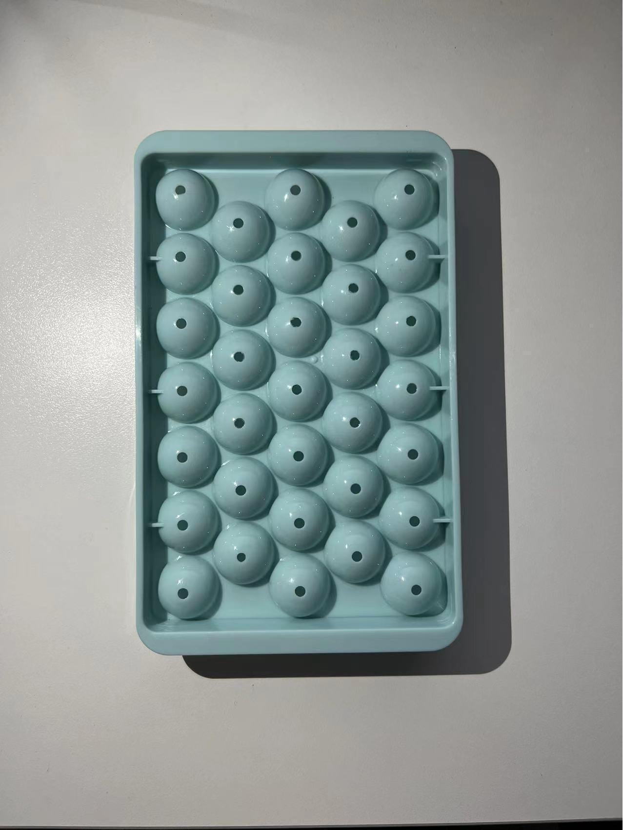 

Силіконова форма для кубиків льоду та ящик для зберігання круглих кульок льоду - інструмент для приготування червоного льоду для домашньої кухні