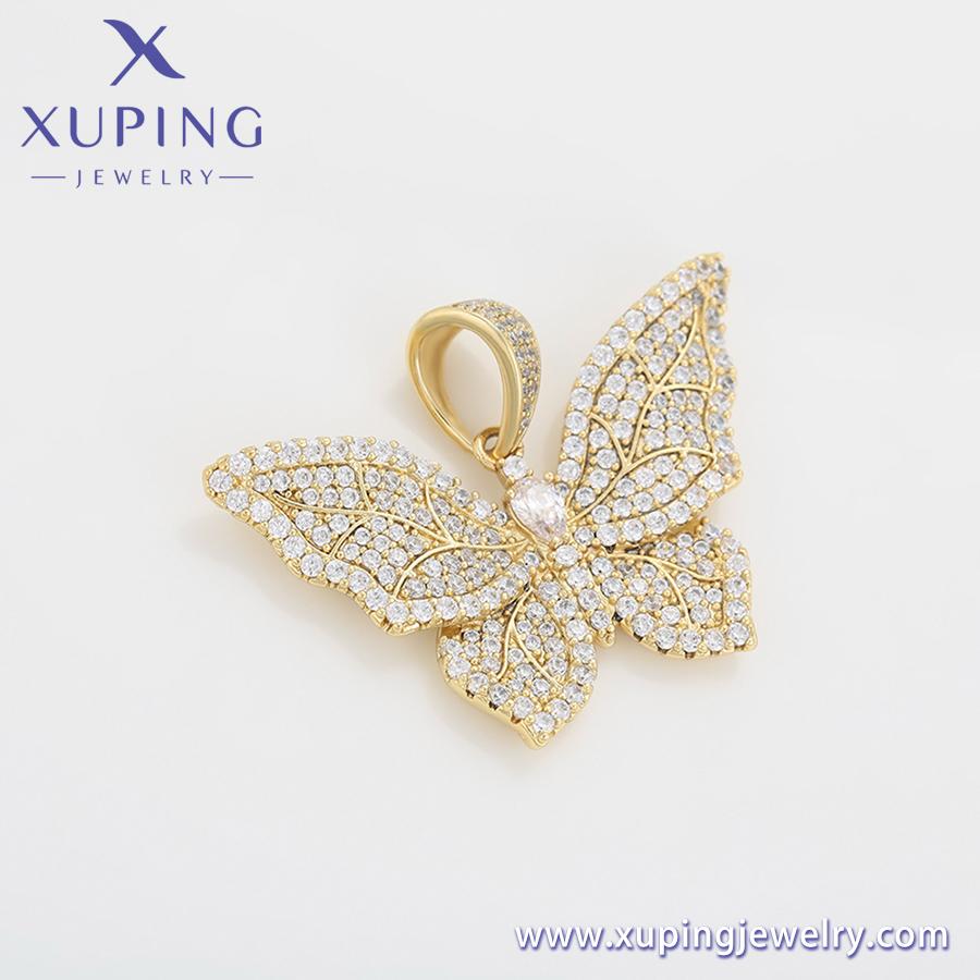 X000687475 XUPING Jewelry Realistic Butterfly Pendant Fashion Gold Plated Pendant for Necklace Jewelry