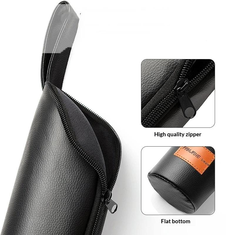 1Pc Leather Cup Sleeve Sport Water Bottle Cover Case With Rope Portable Vacuum Glass Cup Sleeve Cup Pouch Camping Accessories