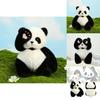 Adorable 35cm Black Panda Plush Toy Super Soft Stuffed Animal Gift For Girls