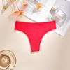 Women's Sexy Seamless Ribbed Low-Waist Cotton Thongs - Charming, Comfortable, Solid Colors