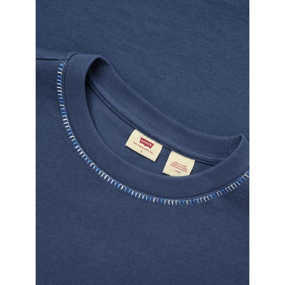 Levis Simple Comfortable Crew Neck Short Sleeve T-Shirt Men Tops Navy-Blue 001DQ-0001