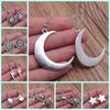 Vintage Totem Ohrring Sonne & Mond Hängeohrringe Geometrische Damen Hängeohrringe Stern Mond Weiblicher Koreanischer Schmuck