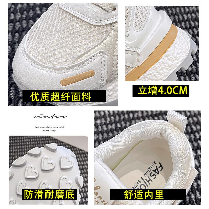Internet Celebrities with the Same Korean Version of Forrest Gump Shoes Women's Tide 2025 Spring Heightening New Versatile Niche Explosion Sports and