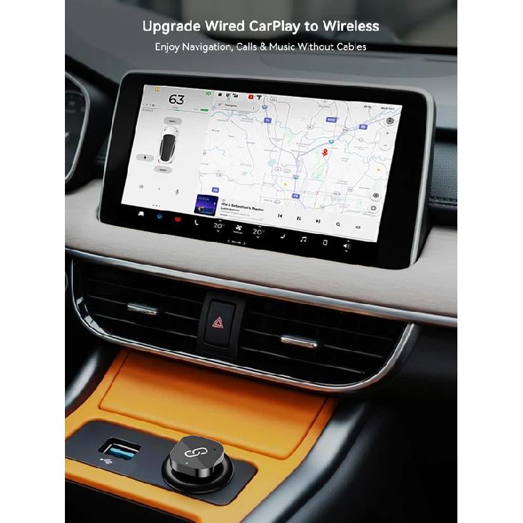 Spedal 2025 Latest Wireless CarPlay Apapter USB CarPlay & Android Auto,Type-C Port,Converts Wired to Wireless,Plug & Play,Auto-C
