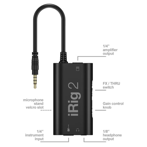 [Official Japanese Product] IK Multimedia iRig 2 (Guitar/Bass Interface for iOS Devices) IKM-OT-000042c