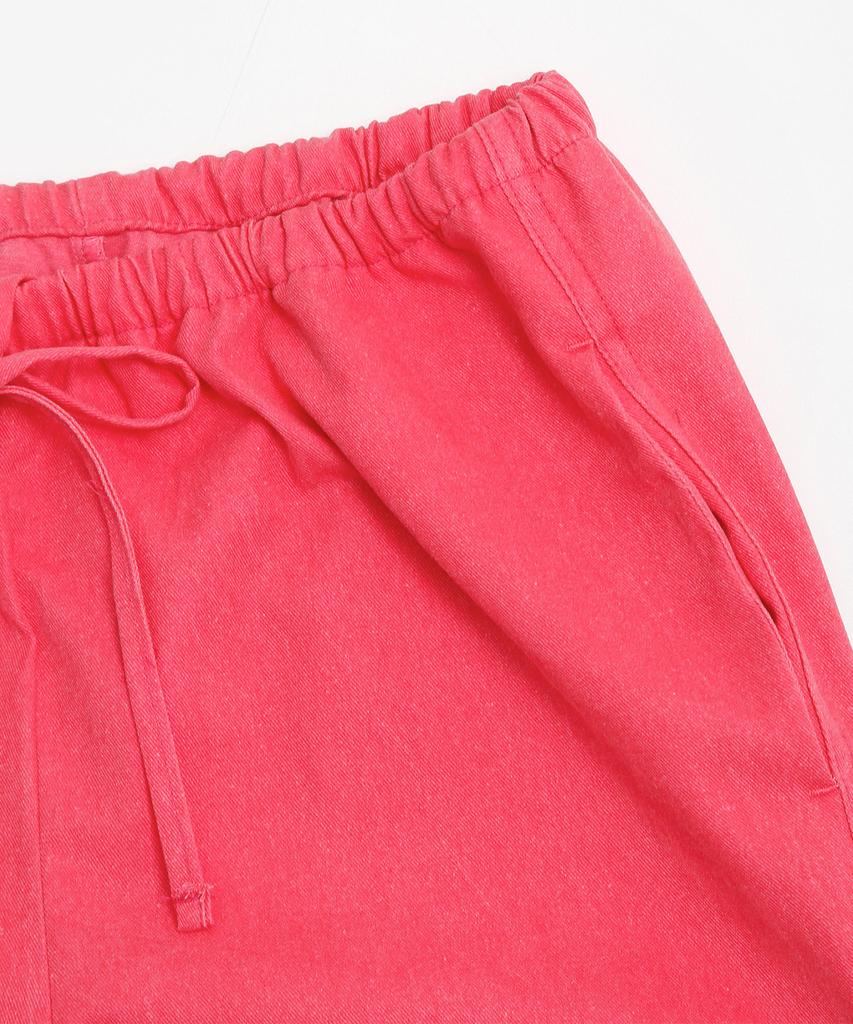 KIJIKO Ke613. Move Pigment Wide Pants Red