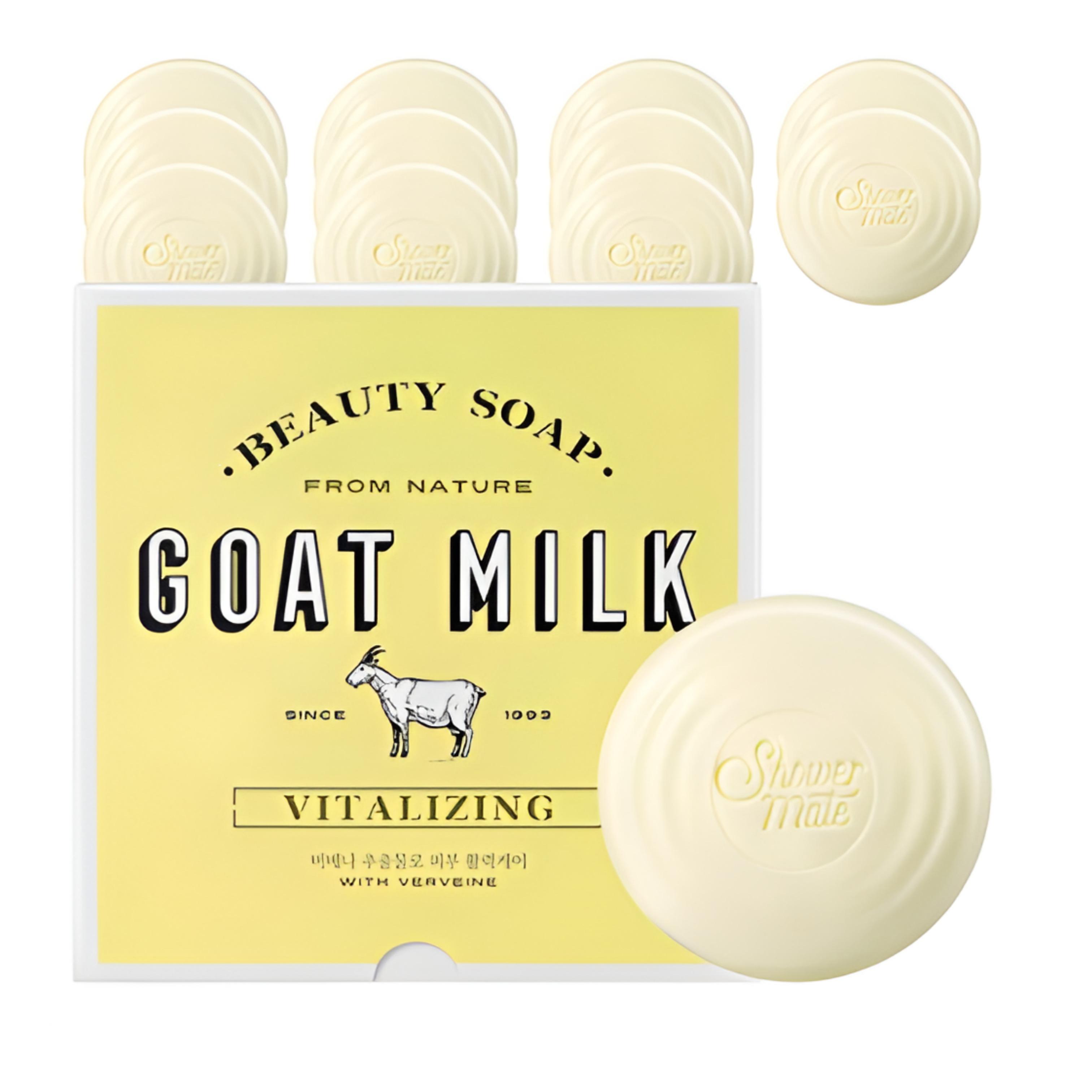 

Shower Mate Goat Milk Soap – Verbena, 90 g × 12 Bars