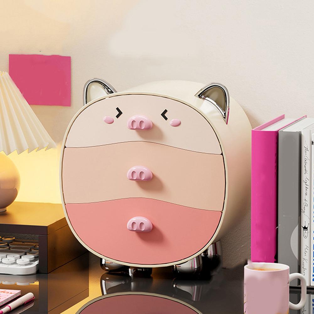 

Plastic Makeup Organizer Decorative Skin Care Organizer Cosmetic Storage Box Bedroom белый