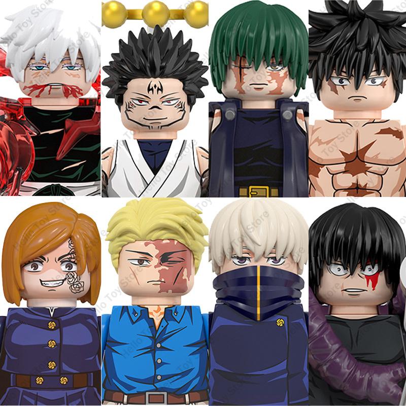 Jujutsu Kaisen Hot Anime Mini Acion Figures Satoru Gojo Model Classic Cartoon Building Blocks Itadori Yuji Dolls Bricks Toy Gift