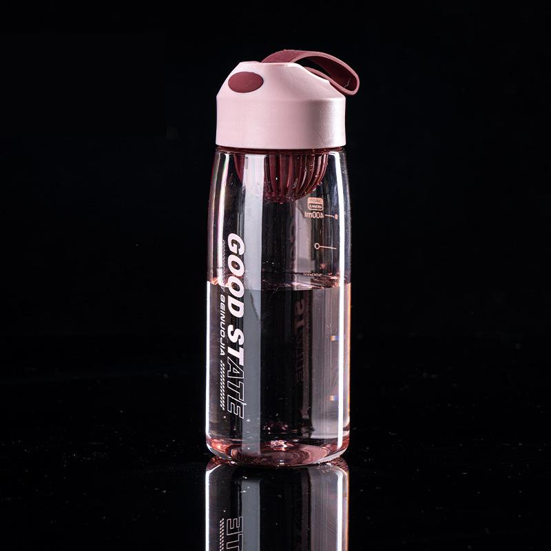 

Портативная спортивная чашка для воды большой емкости для женщин, летних фитнес-мужчин, студентов, простая пластиковая с ситечком для чая, чашка высокой ценности