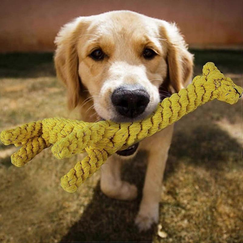 Dog Pet Puppies Chew Toy Teething Bored Dog Rope Ball Knot Training Teeth Dog Treat Toy Small and Medium Dog (Giraffe)