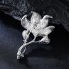 Premium New Colored Diamond Calla Lily Brooch Exquisite Fashion Elegant Women's Suit Corsage Dress Accessories Pin