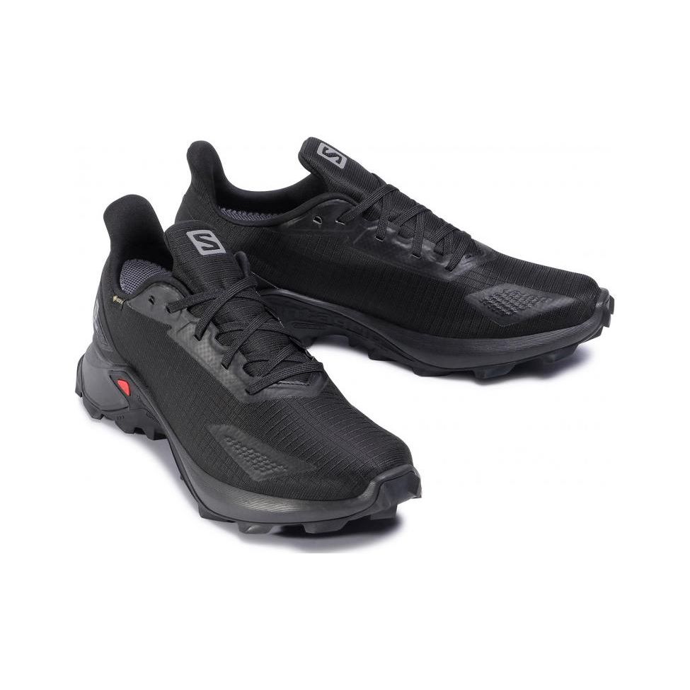 SALOMON Alphacross Blast Gtx Fabric Durable Breathable Low Top Running Shoes Men Sneakers Black 411053
