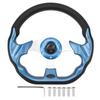 12.5 Inch Golf Cart Steering Wheel Universal 6 Holes Steering Wheel Replacement for E‑Z‑GO TXT & RXV Blue